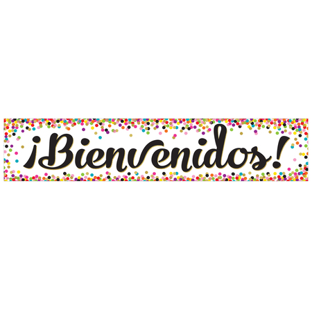 TEACHER CREATED RESOURCES Confetti Bienvenidos (Spanish Welcome) Banner 5324